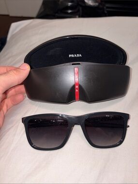 Prada Black Sunglasses with Black Case